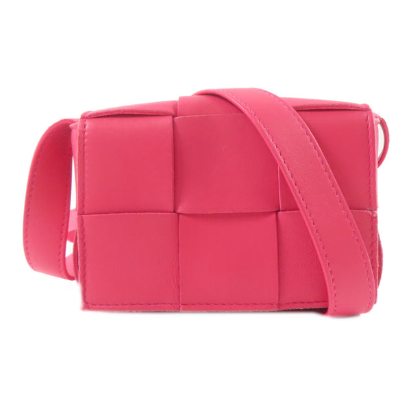 BOTTEGA VENETA BV Shoulder Bag Intrecciato Leather Pink