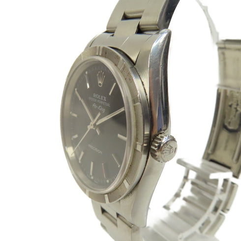 ROLEX Air King Stainless Steel Handheld Automatic Machine Core Black Wrist W...