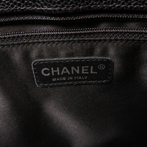 CHANEL CC SHW GST Chain Shoulder Bag Calfskin Leather Black