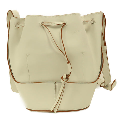 LOEWE GHW Balloon Shoulder Bag Calfskin Leather White