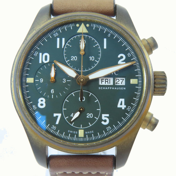 IWC Pilot Spitfire Chronograph Automatic Watch IW387902 Bronze Green