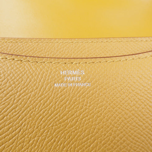 HERMES PHW Constance Mini Shoulder Bag Veau Epsom Leather Sesame Noir