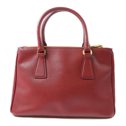 PRADA GHW Galleria 2 Way Bag Saffiano Leather Red