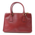 PRADA GHW Galleria 2 Way Bag Saffiano Leather Red
