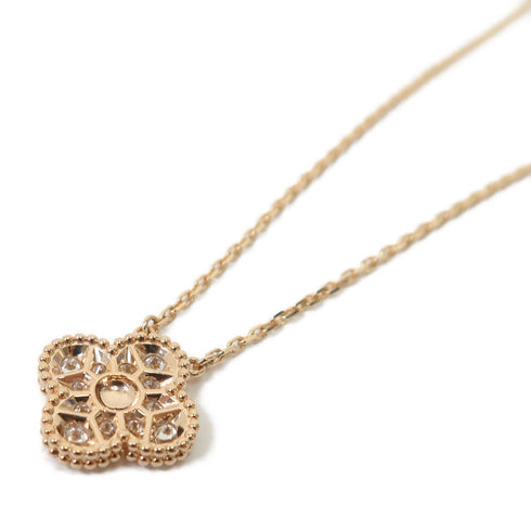 Van Cleef & Arpels Vintage Alhambra Necklace VCARP2R300 18K Pink Rose/Diamond