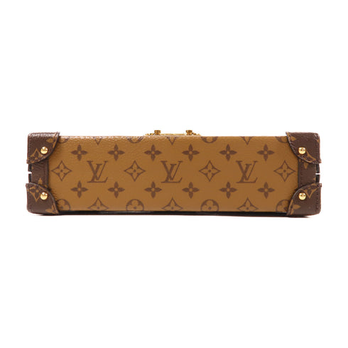LOUIS VUITTON LV GHW Petite Malle Shoulder Bag Monogram Reverse M45960 Brown