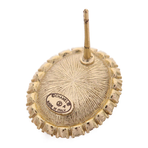 CHANEL CC Earrings Metal Black