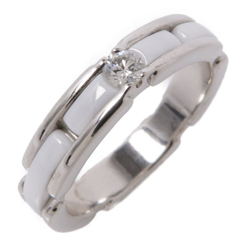 CHANEL CC Ultra Ring 18K White Gold Ceramic US#5.5