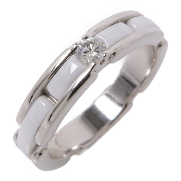 CHANEL CC Ultra Ring 18K White Gold Ceramic US#5.5