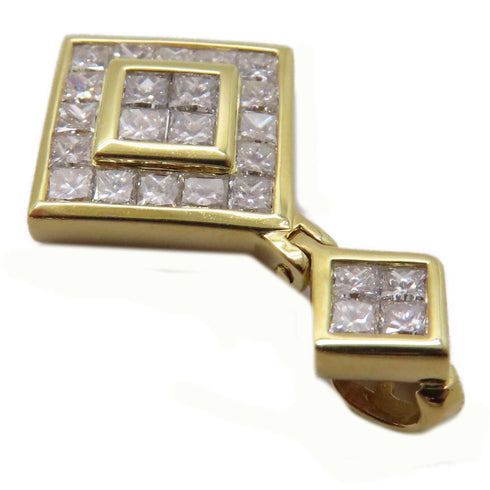 FINE JEWELRY 1.69ct Diamond Pendant Top 18K Yellow Gold 6.0g