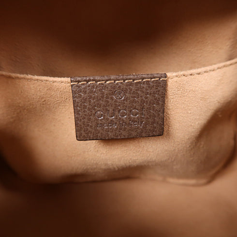 GUCCI GG GHW Ophidia GG Mini 2 Way Bag 602576 Coated Canvas/Leather Brown