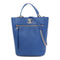 CHANEL Quilted CC SHW Chain Shoulder Bucket Bag Handbag Calfskin Leather Blue