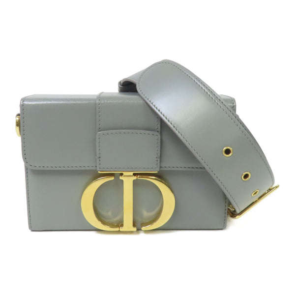 Christian Dior CD GHW 30 Montaigne Shoulder Bag M9204 Calfskin Leather Gray