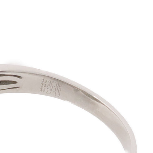 JEWELRY 1.37ct Emerald 0.63ct Diamond Ring 18K White Gold US#8.25