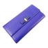 Salvatore Ferragamo GHW Long Wallet Leather Blue 22 A953