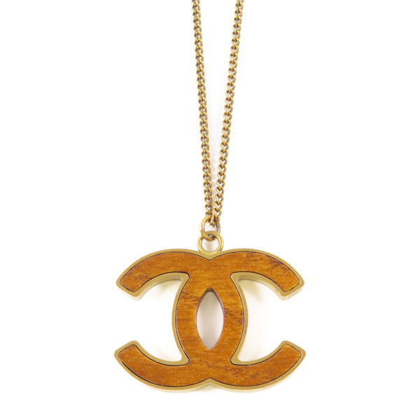 CHANEL CC Necklace Metal Brown/Gold