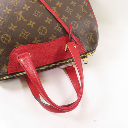 LOUIS VUITTON LV GHW Retiro 2 Way Shoulder Handbag M40546 Monogram Brown Red