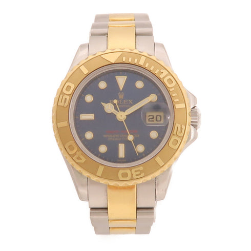 ROLEX Yacht Master Automatic Watch 169623 18K Yellow Gold/Stainless Steel Blue