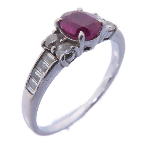 Fine Jewelry 1.11ct Ruby 0.50ct Diamond Ring Accessories US#9.25 PT900 Platinum