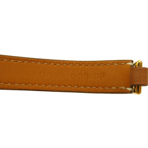 HERMES GHW Rivale Double Tour Bracelet Veau Swift Leather Stamp U Gold Brown