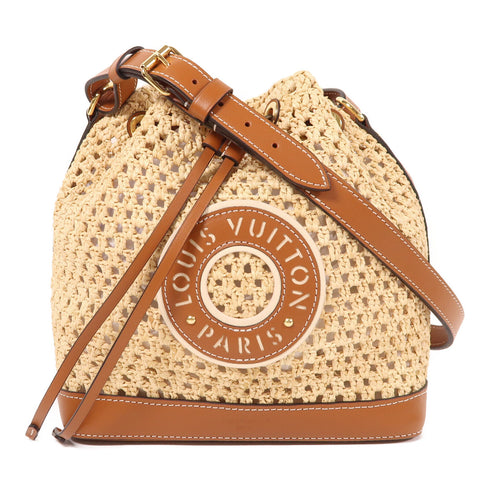 LOUIS VUITTON LV GHW Noe BB Shoulder Bag M24722 Raffia Beige/Tan