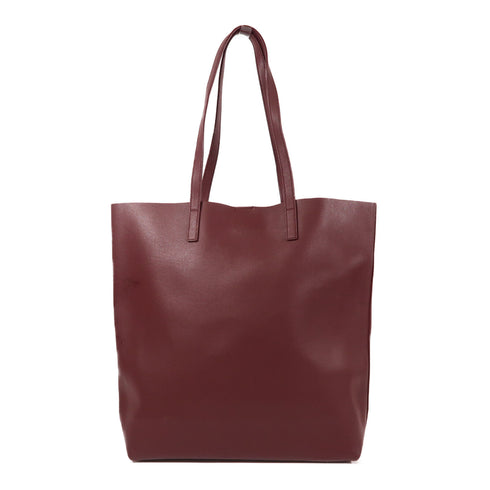 YVES SAINT LAURENT YSL GHW Shoulder Tote Bag 454203 Calfskin Leather Red