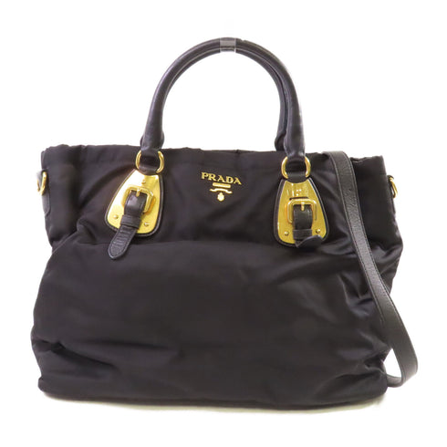 PRADA GHW 2 Way Shoulder Bag BN1902 Nylon Black