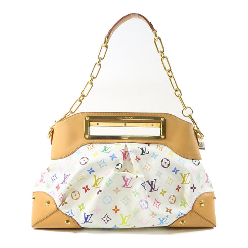 LOUIS VUITTON LV GHW Judy GM 2 Way Bag M40253 Monogram Multicolore White