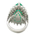 FINE JEWELRY 23.613ct Emerald 3.96 Diamond Ring PT900 Platinum Used...