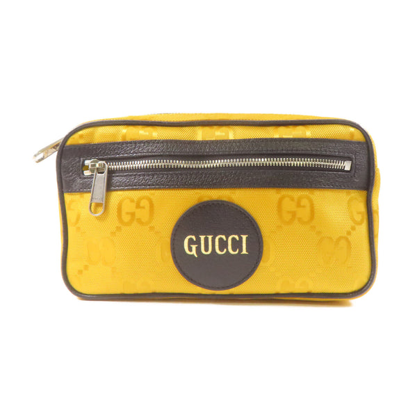 GUCCI GG SHW Waist bag 631341 Nylon/Leather Yellow