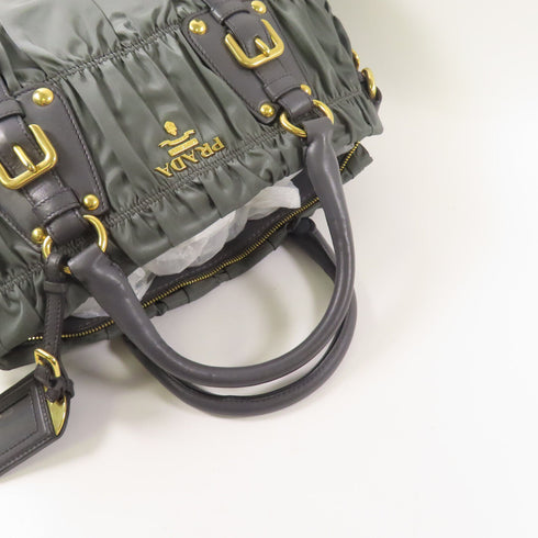 PRADA GHW 2 Way Shoulder Bag BN1407 Nylon