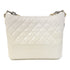 CHANEL Quilted CC Gabrielle Chain Shoulder Bag Calfskin Leather White