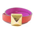 HERMES Medor Infini Double Tour Bracelet Bangle Swift Leather Rouge Tomate Tosca