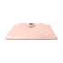 CHANEL Quilted CC SHW Clutch Bag Calfskin Leather Pink