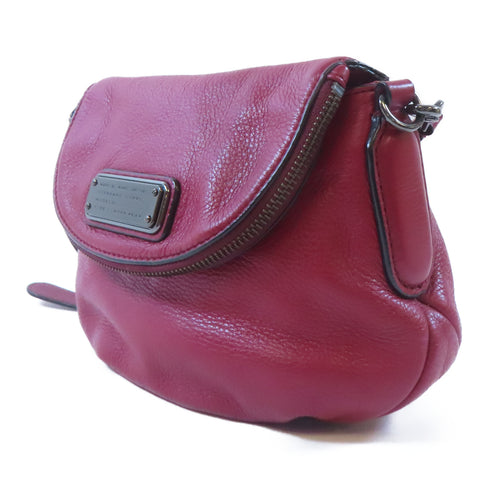 MARC BY MARC JACOBS Mini Natasha Crossbody Shoulder Bag Leather Red