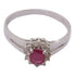 JEWELRY Ruby Diamond Ring 18K White Gold US#6.75