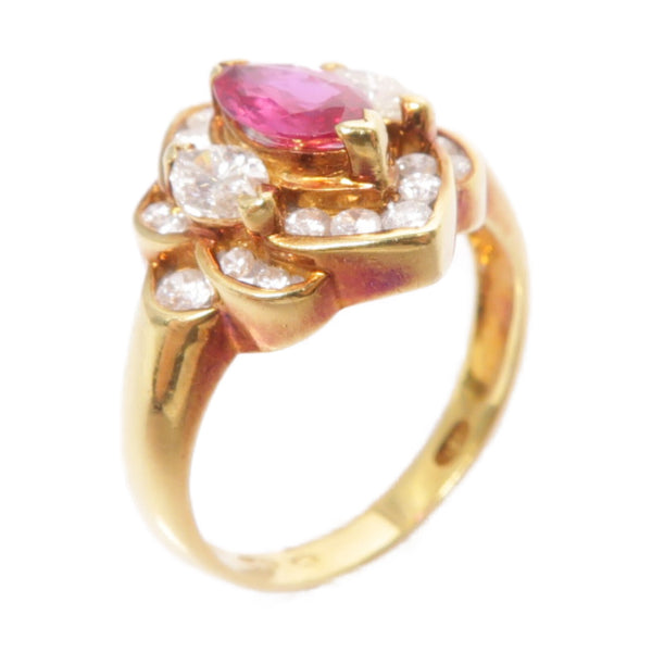 FINE JEWELRY Ruby Ring US#5 18K Yellow Gold
