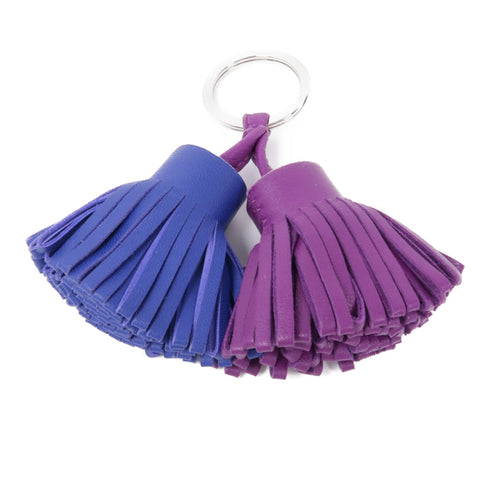 HERMES SHW Duo Carmen Charm Veau Swift Leather Purple Blue