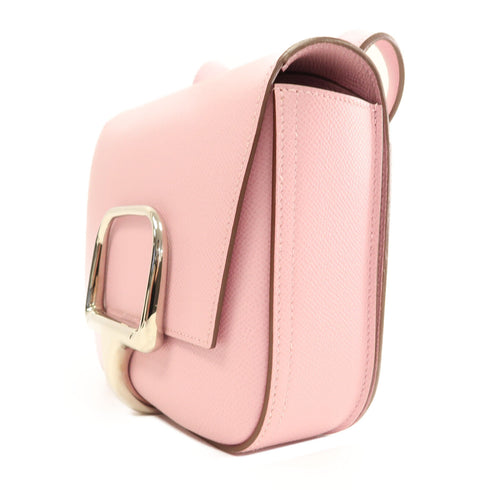 HERMES PHW Della Shoulder Bag Epsom Leather Mauve Sylvestre