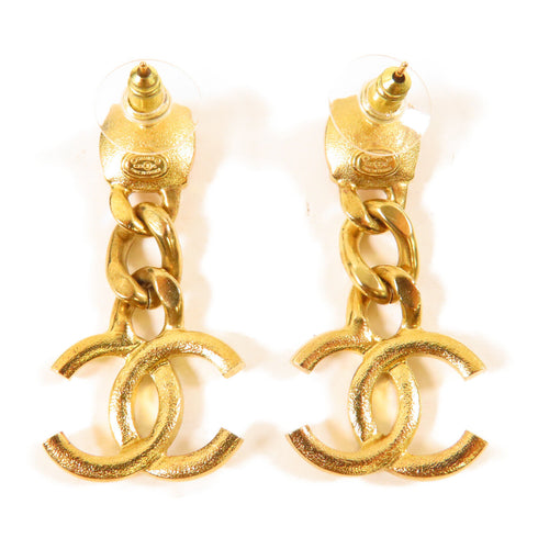 CHANEL CC Earrings C23.C Metal/PVC Gold/Pink