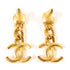 CHANEL CC Earrings C23.C Metal/PVC Gold/Pink