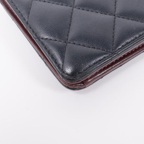 CHANEL CC SHW Long Wallet Lambskin Leather