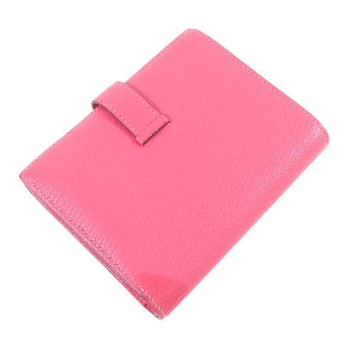 HERMES PHW Bearn Wallet Chevre Leather Rose Azalee Pink