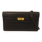 HERMES GHW Kelly To Go Shoulder Bag Chevre Leather Noir