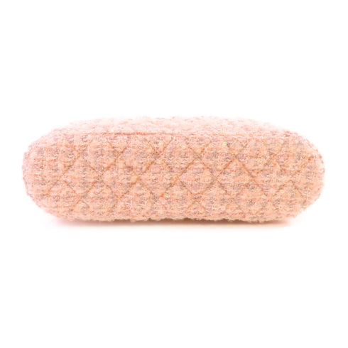 CHANEL CC GHW Small Chain Hand Shoulder Bag Tweed AS3969 Pink