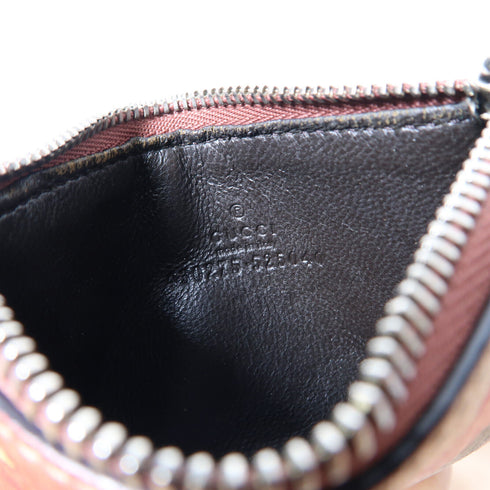 GUCCI GG SHW Card Case/Card Holder 430275 Coated Canvas Red