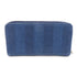 CHANEL CC GHW Zipped Long Wallet Denim Blue