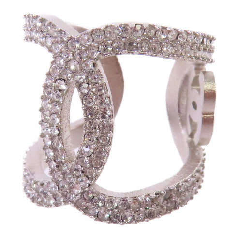 CHANEL CC Ring Precept US#6 Metal Rhinestones