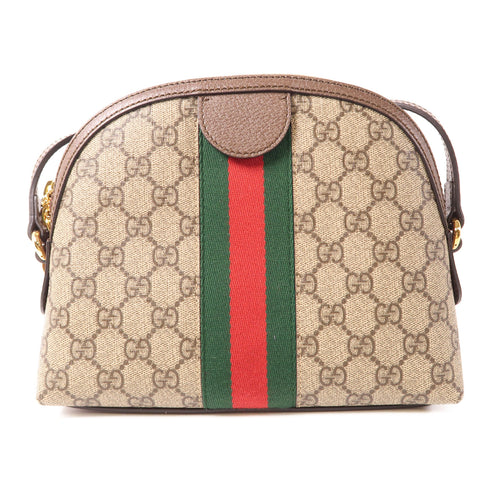 GUCCI GG GHW Ophidia GG Shoulder Bag Crossbody 499621 Coated Canvas Brown