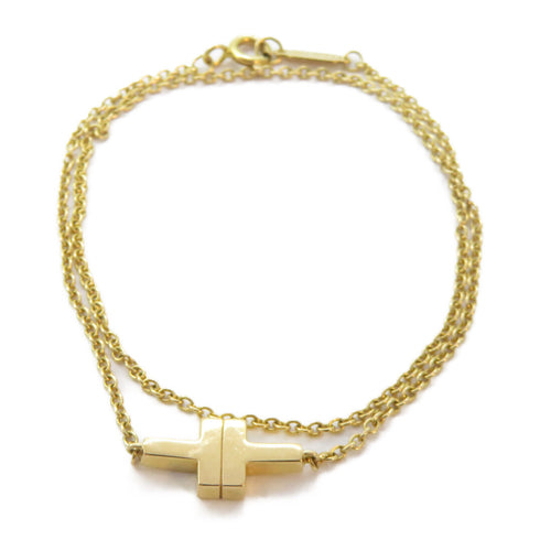 TIFFANY&CO T Two Double Chain Bracelet 18K Pink Gold